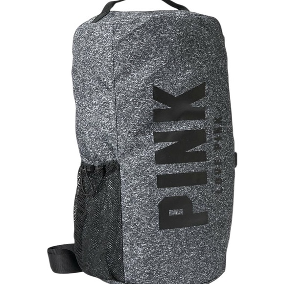 PINK Victoria's Secret Convertible Duffle/Backpack Black/Grey🔥🔥🔥 - Picture 1 of 5